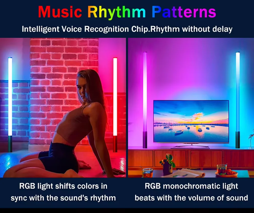 LUXCEO NEW Mood1A RGB видеосвет для фотографии меняющая цвет лампа трубка атмосферное