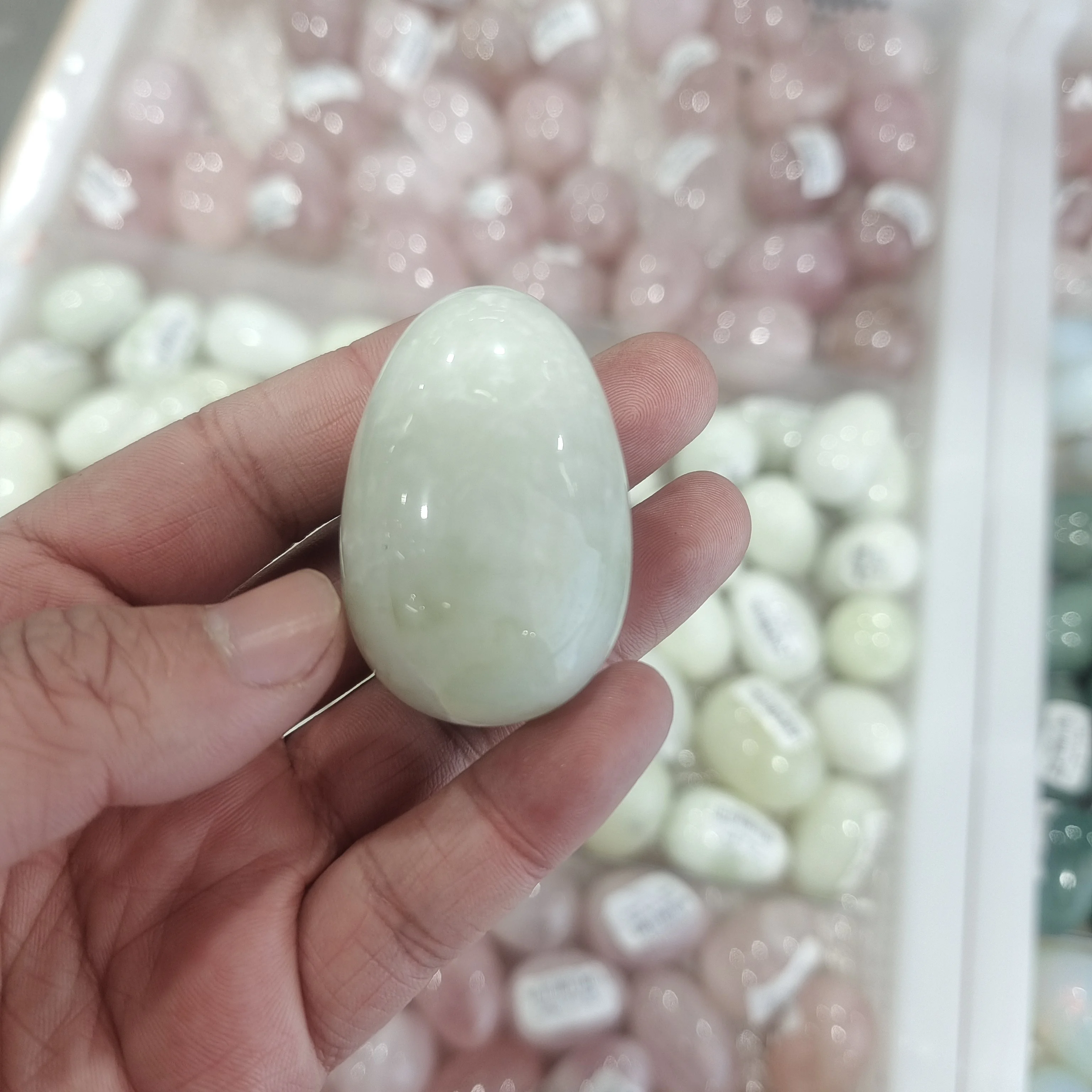 

1pc Natural Xiuyan Jade Yoni Egg Jade Egg Lady Kegel Fitness Apparatus Muscle Tightening Ball Jade Massager Kegel Egg