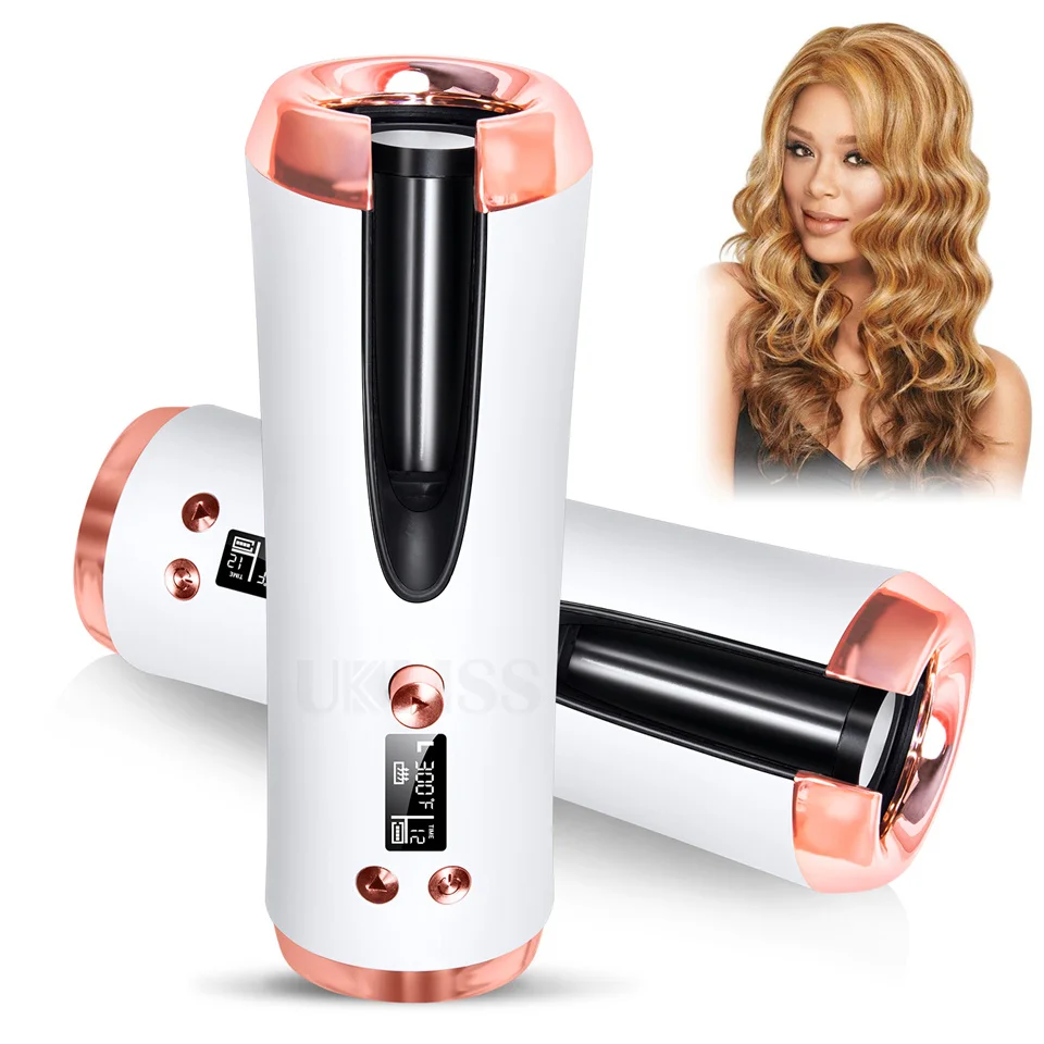

Mini Automatic Hair Curler Stick Portable Airwrap Styler Usb Wireless Charging Curling Iron Hair Curler Straightener Boucleur