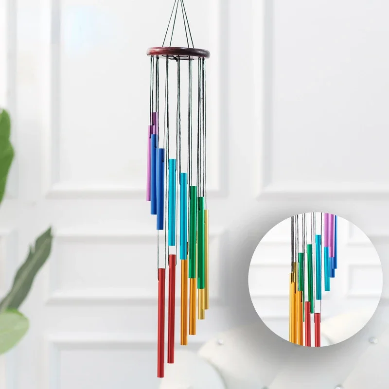 Ветряные колокольчики из алюминиевого сплава с крючком 1 шт. 12 трубок