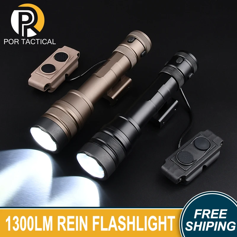 

Airsoft Tactical REIN 2.0 Flashlight 1300Lumens Rein 2.0 Cloud Defens Scout Light With Dual Fcuntion Switch for 20mm Rail Weapon