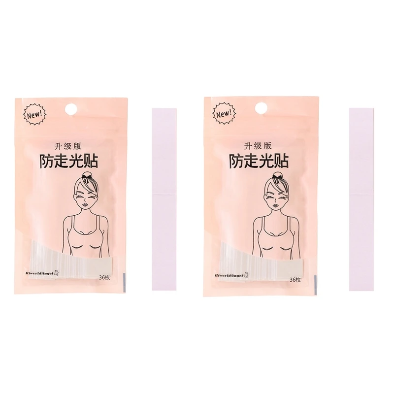 

36Pcs Clear Double Sided Tape Clothes Blouse Collar Underwear Strap Body Sticker