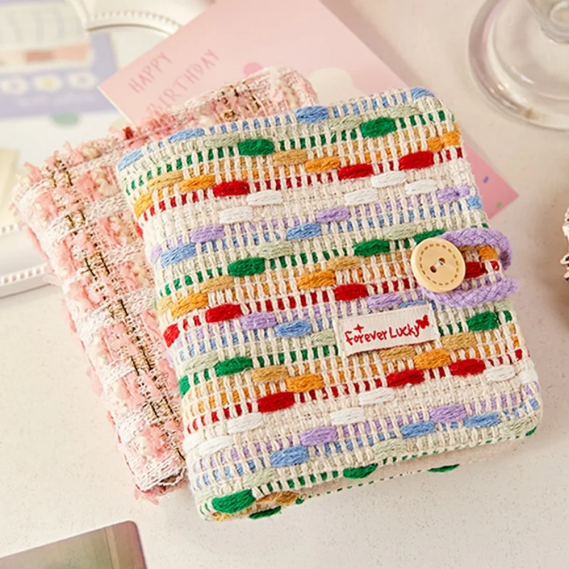 A8 мягкие тканевые обложки блокноты и журналы милые мини-фотокарточки папка для