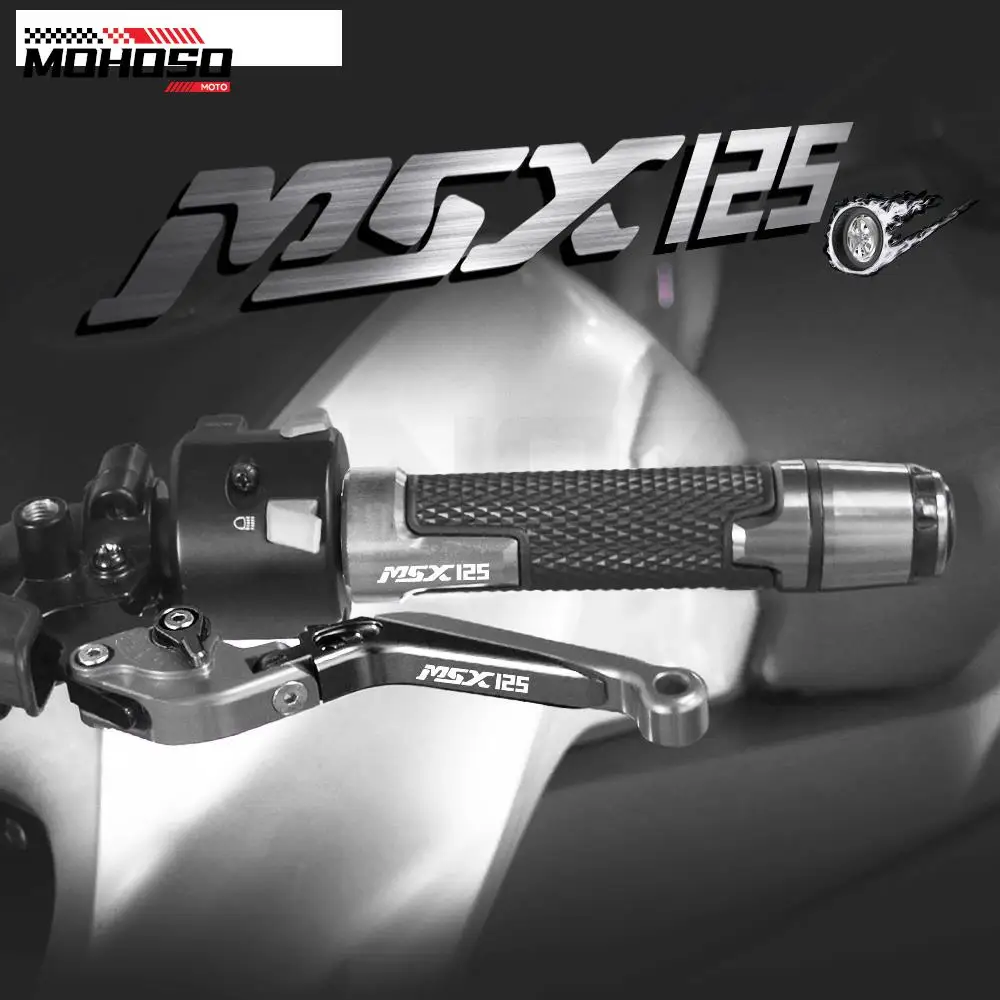 

Motorcycle Aluminum Brake Clutch Levers Handlebar Hand Grips ends For Honda GROM MSX 125 MSX125 2014 2015 2016 2017 Accessories