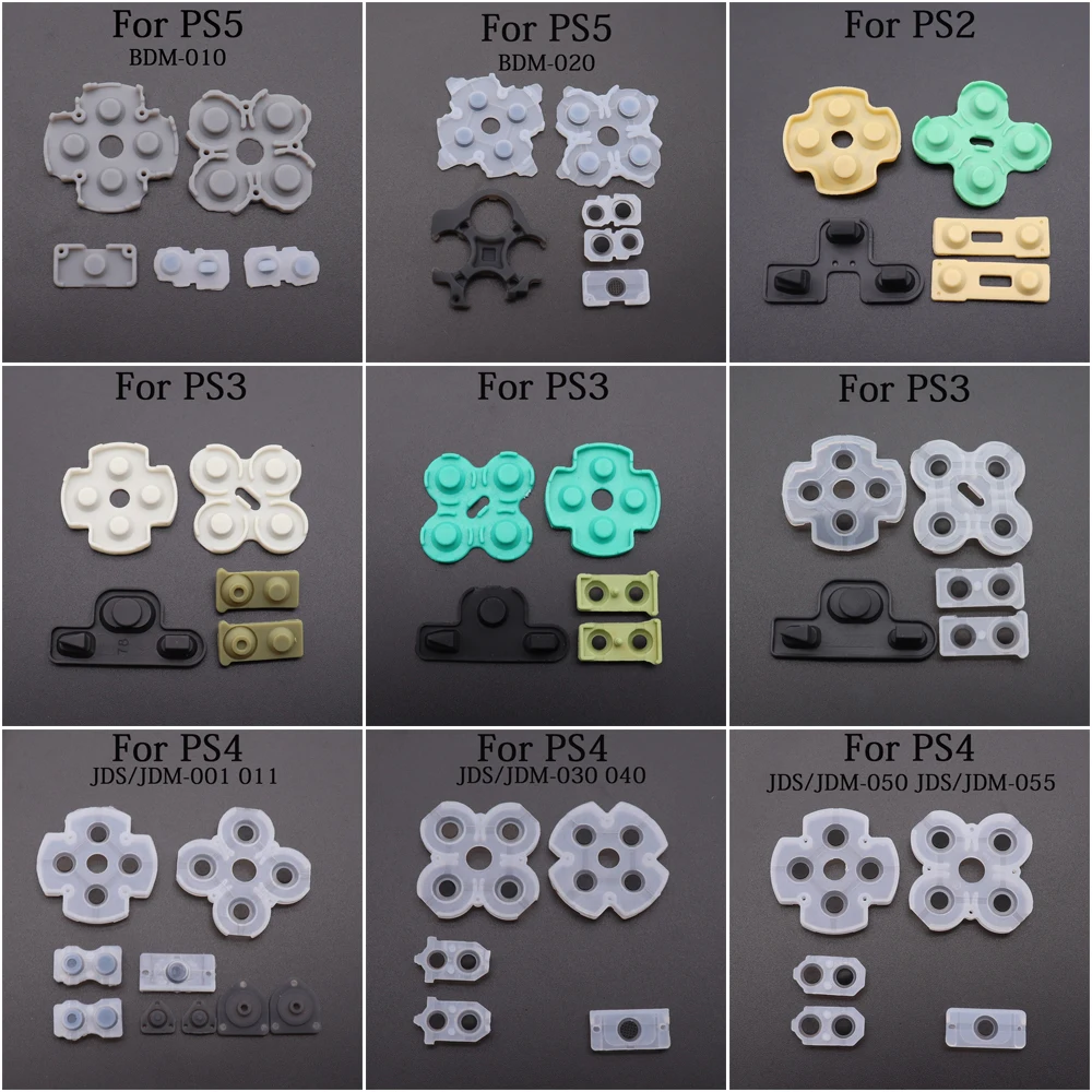 Silicone Conductive Rubber D Pads For PS4 JDS JDM 001 011 030 040 050 for PS2 PS3 PS4 PS5 Controller Buttons Contact Rubber