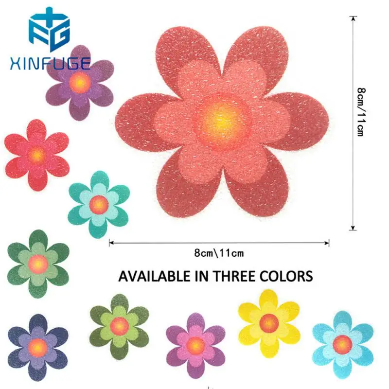 

Waterproof Bathtub Mat With Strike-off Board Decals Color Flower Anti-slip Shower Mat Household Tool Marine Creature Cartoon