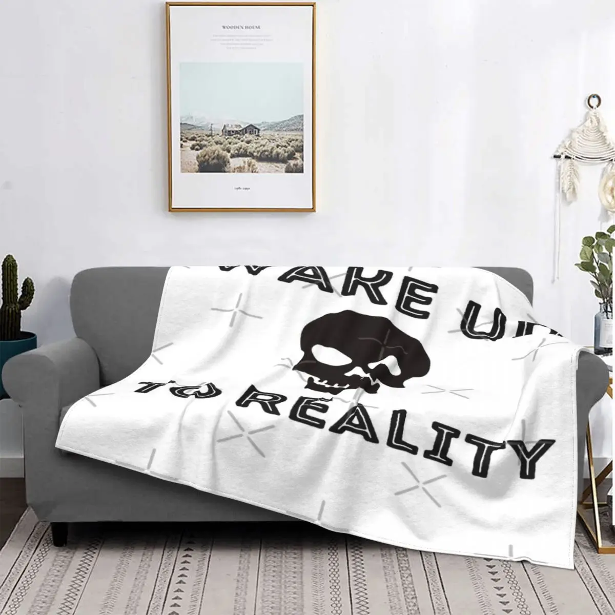 

Manta con estampado de calavera para cama, manta de muselina a cuadros con capucha para sofá, toalla de playa de lujo