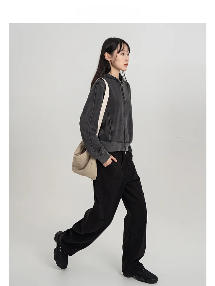 Oussez оригинальная короткая толстовка с капюшоном верхняя одежда женская весна и