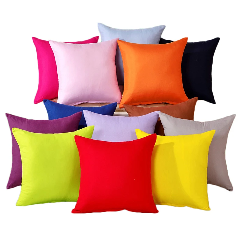 

Candy Color Pillow Case Solid Color Throw Pillow Case Simple Candy Colour Decorative Pillowcases funda de almohada kussensloop