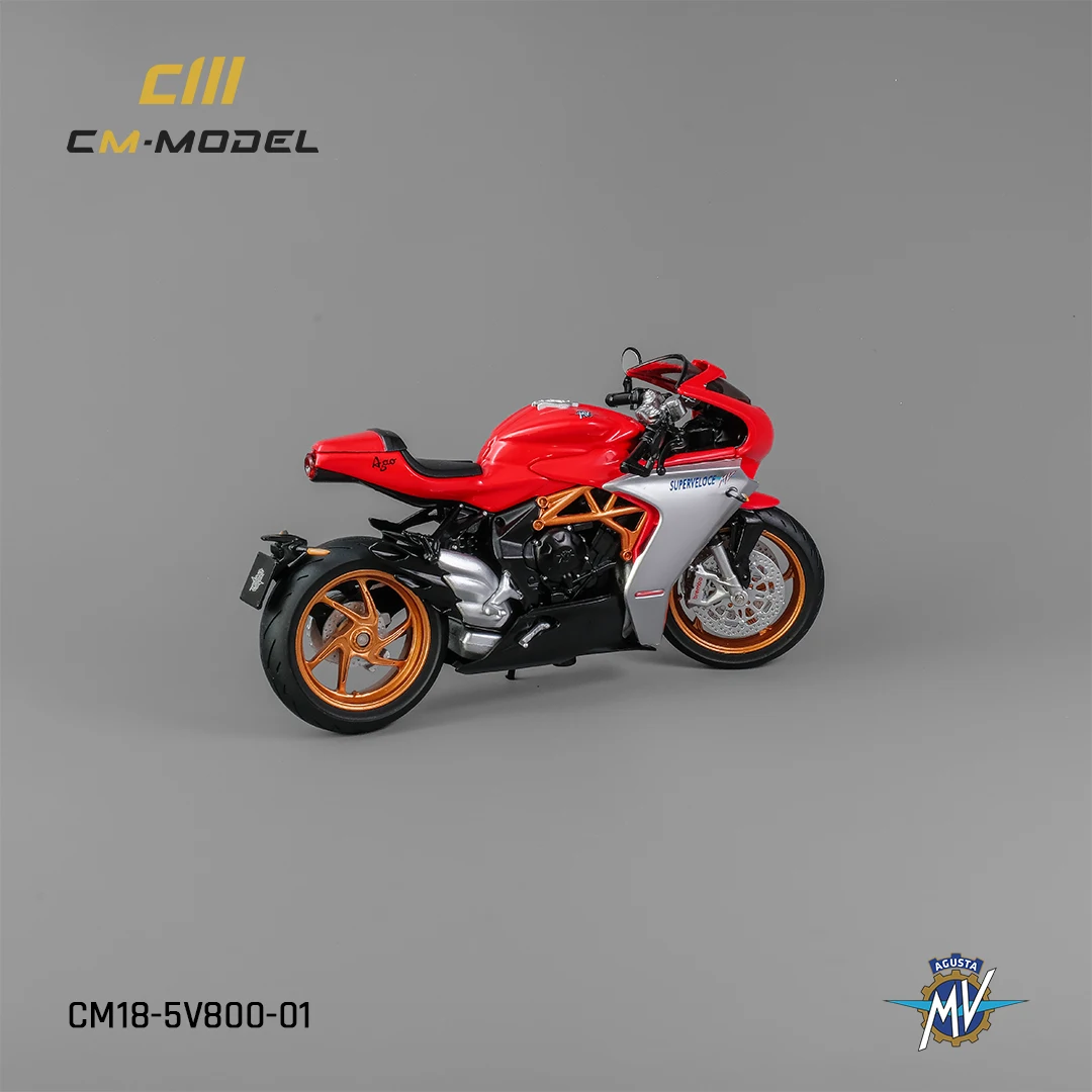 Модель CMModel 1/18 литая под давлением модель мотоцикла MV Agusta Supervolce800 RED