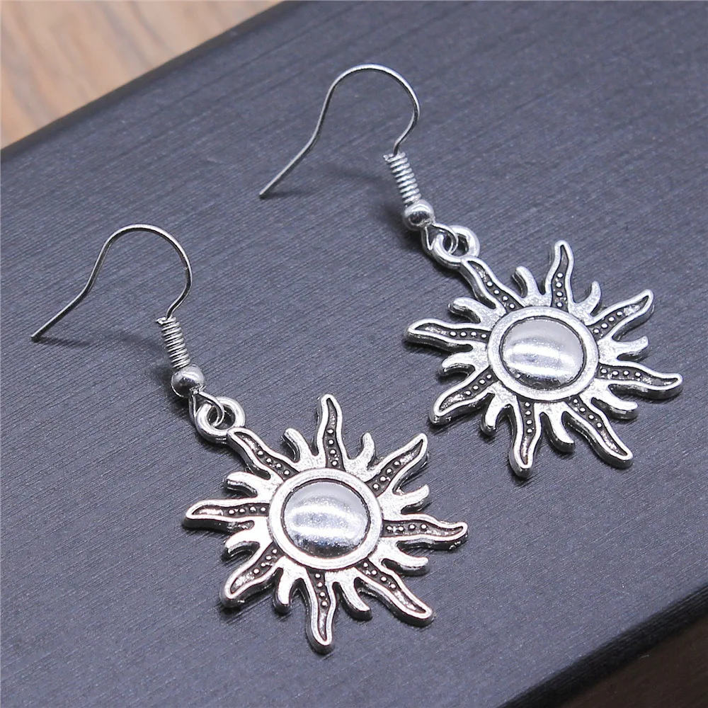 Женские винтажные серьги-подвески солнце | Украшения и аксессуары