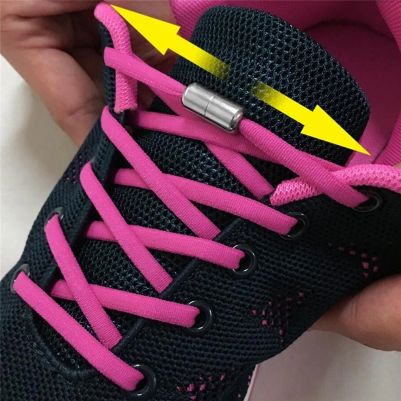 

Шнурки круглые эластичные для кроссовок, без завязывания, для детей и взрослых, 1 пара