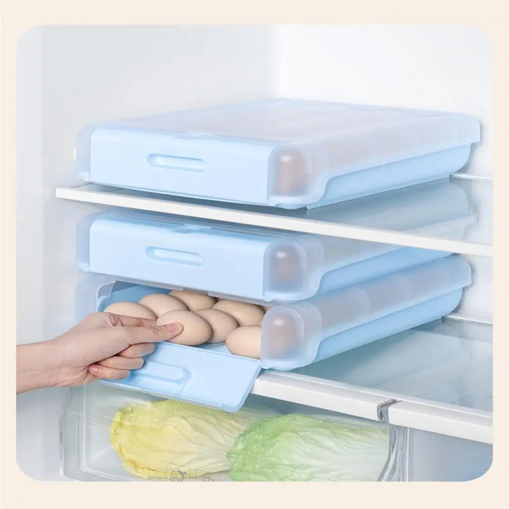 

Creative Refrigerator Egg Fresh-Keeping Box Plastic Home Food Sorting Kitchen Storage Boxes Outdoor Camping Picnic Dispenser