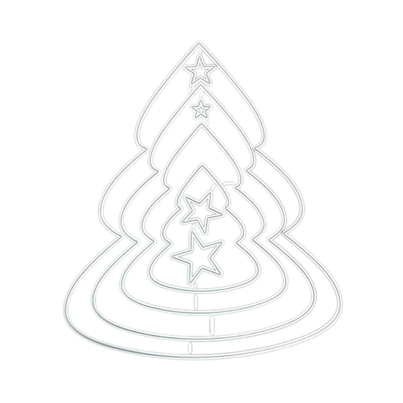 

K3NA Рождественская елка звезда вырезанные штампы DIY Фотоальбом