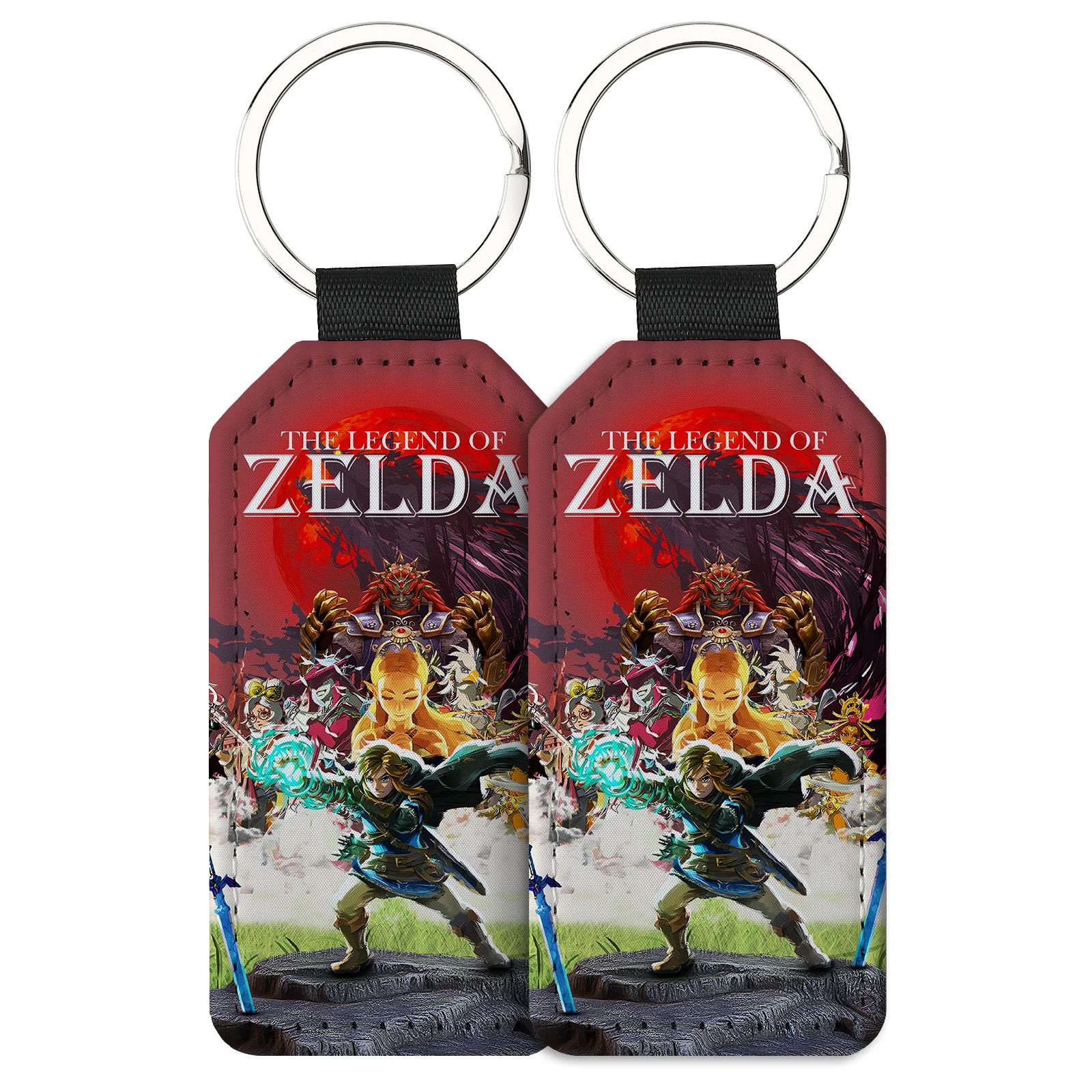 Фото Новые брелоки Zelda с принтом персонажей аниме-игр, мультяшные брелоки для ключей от машины, подвески для рюкзаков и кошельков, подарки на день рождения №4
