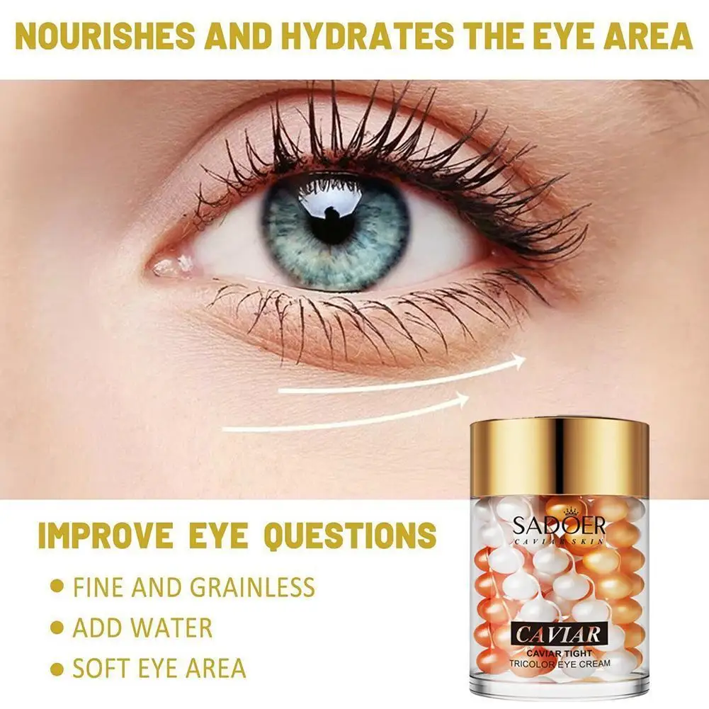 

Caviar Eye Cream Firming Moisturizing Essence Remover Fade Fine Dark Eye Care Anti-aging Lines Wrinkle Bag Anti Circles Eye T0U5