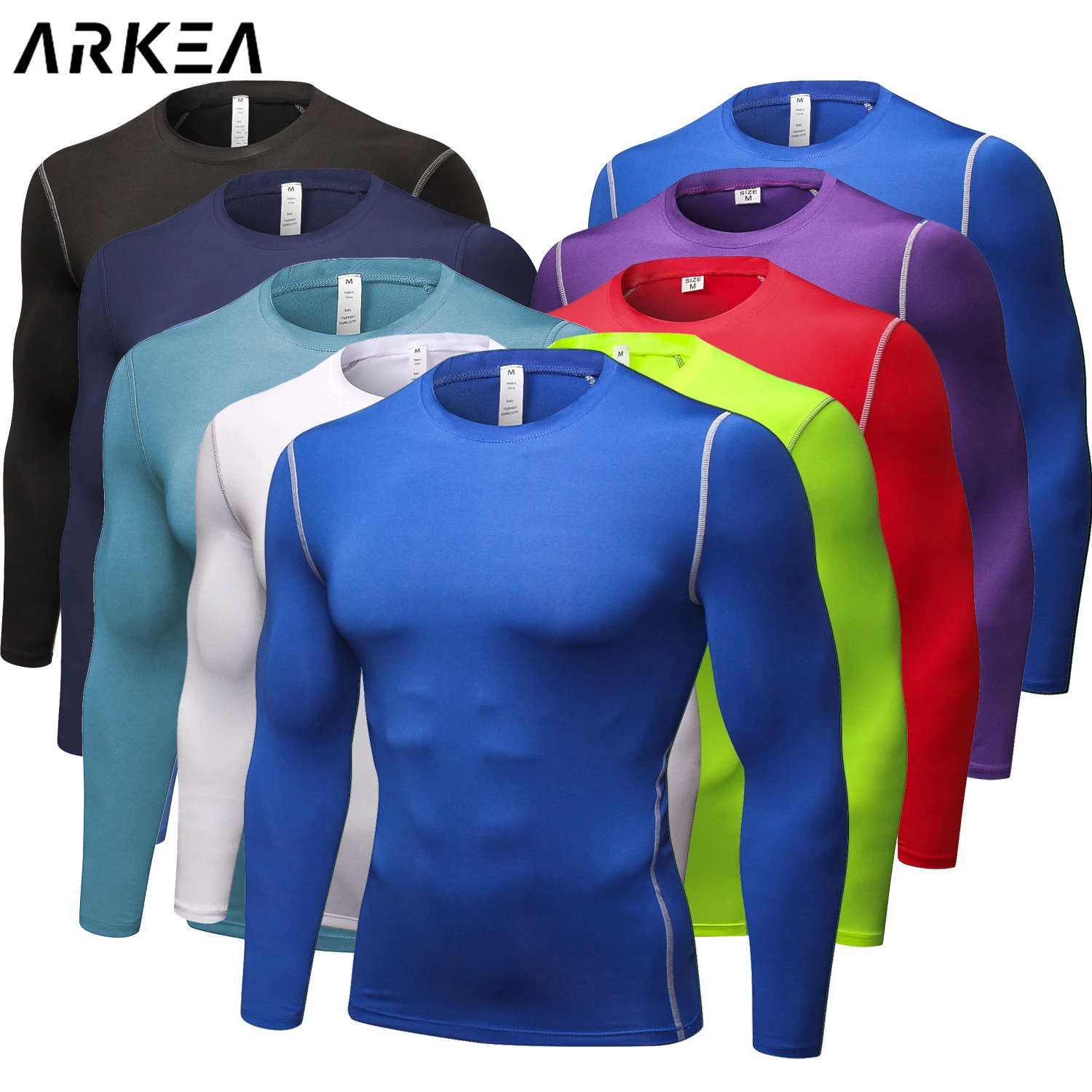 

Bodybuilding Sport T-shirt Quick Dry Running Shirt Long Sleeve High elasticity Compression Top Gym clothes Fitness Tight shirt