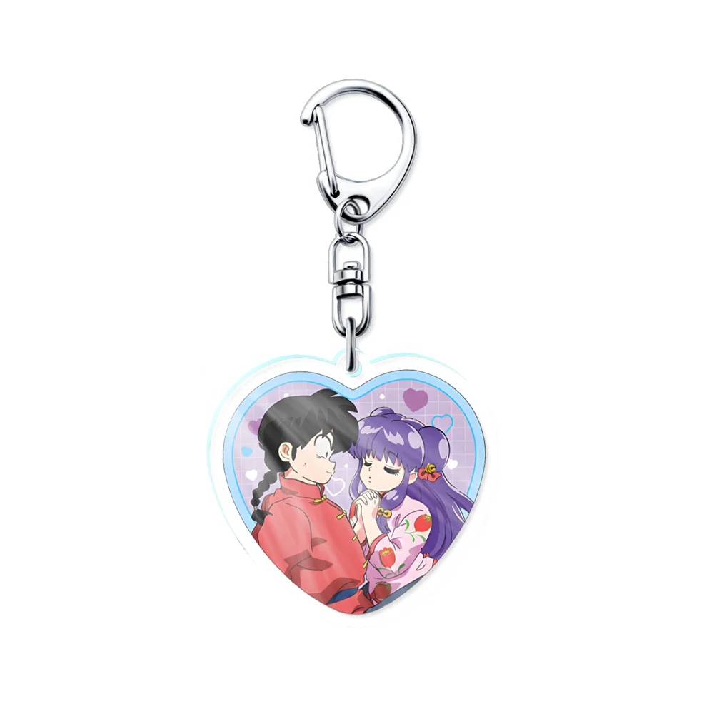 Фото Аниме Ranma 1/2 6 см Ranma Saotome Kasumi Tendou Kodachi Kunou акриловый ключ милый мультфильм школьный кулон дисплей коллекционные предметы №5