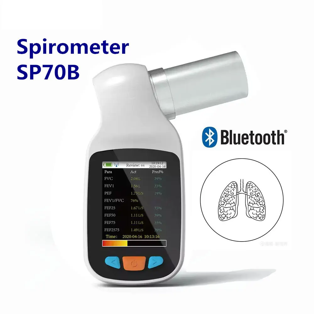 

CONTEC SP70B Digital Spirometer Lung Breathing Diagnostic Vitalograph Spirometry + APP for Lung Exercise