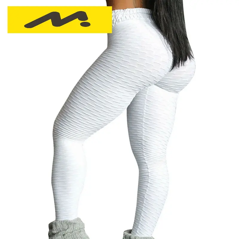 women Hot Yoga Pants White Sport leggings Push Up Tights Gym Exercise High Waist Fitness Running Athletic Trousers