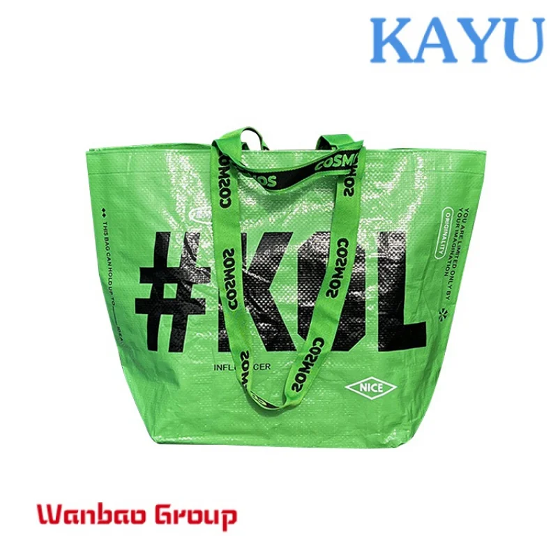 Custom design reusable grocery shopping tote polypropylene laminated pp woven bag with logo printed