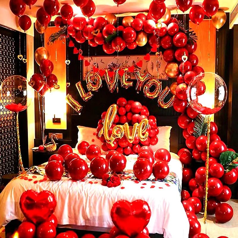 

Wedding Room Decoration Wedding Supplies Wedding Balloon Set Wedding Room Decoration Balloon Proposal Room Full Chinese Set