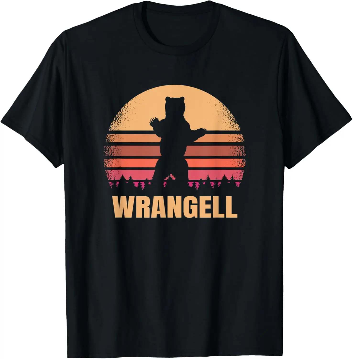 Фото Футболка Wrangell Alaska Vintage Bear AK в стиле ретро с закатом 80-х годов №1