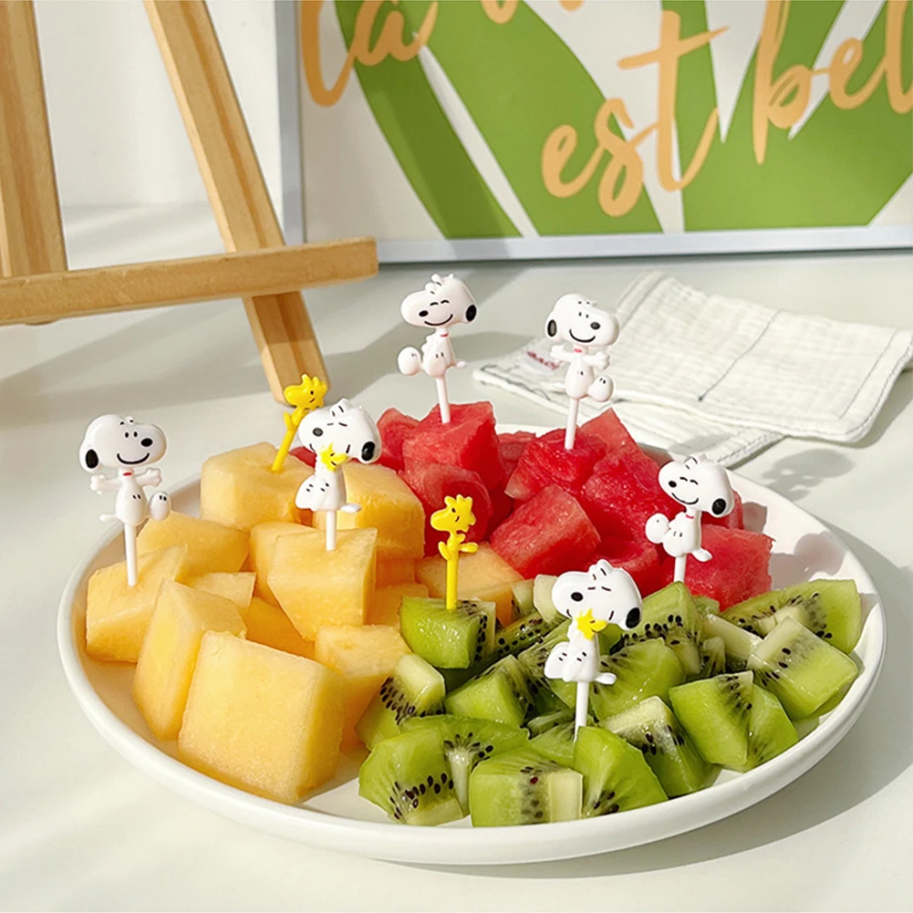 

6pcs/set Cute Dinosaur Fruit Fork Kids Snack Dessert Decoration Forks Toothpick Lunch Salad Decoration Accessories Cake Picks