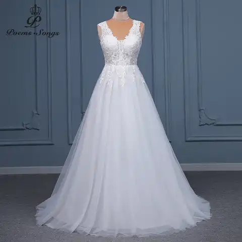 Sexy V neck dress for wedding women plus size wedding dress marriage bride dress vestido de noiva robe de mariee beach dress