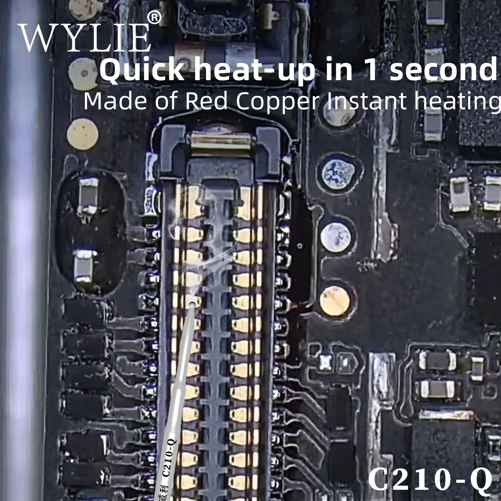 WYLIE C210-Q Сферический паяльный наконечник 80 мм, нагревательный элемент, совместим с рукояткой T210, подходит для ремонта логических плат мобильных телефонов и BGA. (art.: 3920dd13ac1da) - 3920dd13ac1da