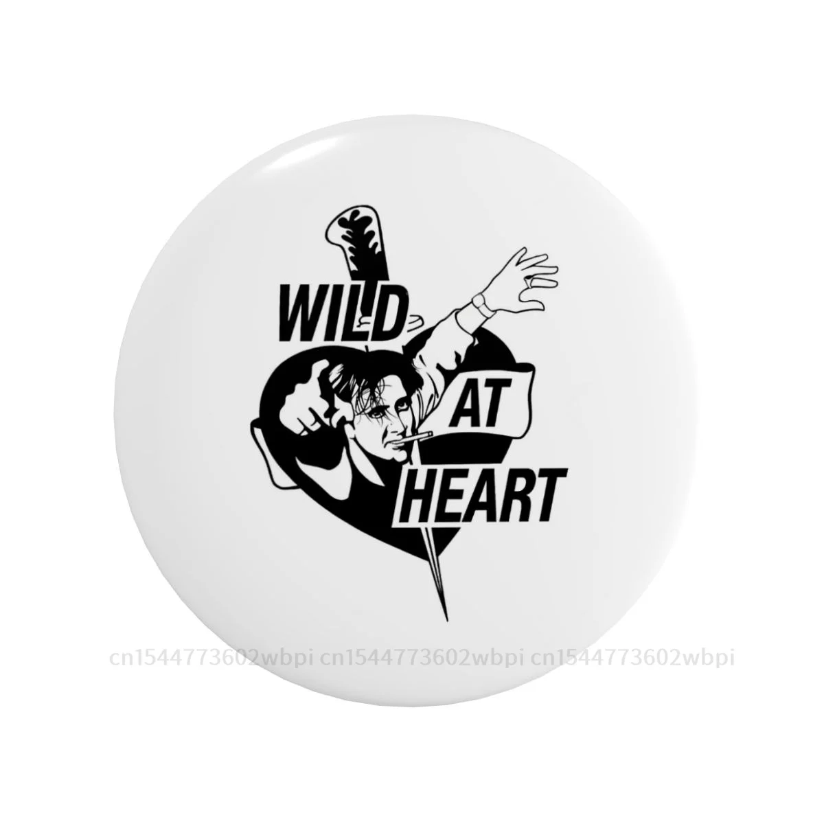 

Wild At Heart Black Badge Metal Brooch Fashion Soft Button Pin Lover Creative Gift Collar Decor Customizable