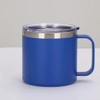 stainless steel portable mug with handle lid camper vacuum insulated milk drinking cup bottle camping household outdoor car