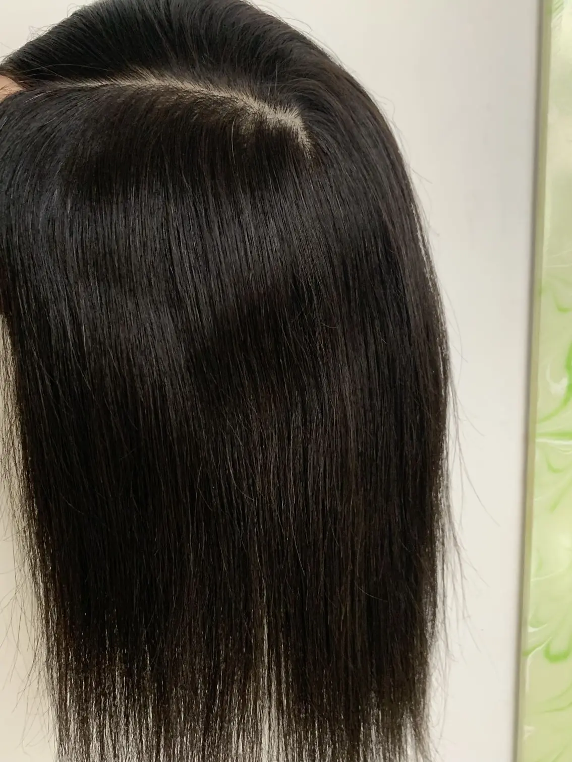 Женский парик из натуральных человеческих волос на шелковой основе