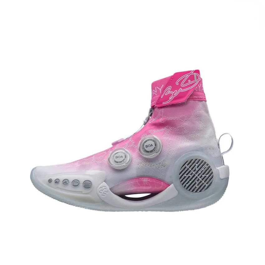 

Li Ning's Way of Wade 9 Marshmallow Unlimited Bloom Women's Edition Shock-absorbing Rebound High-Top Basketball Shoes