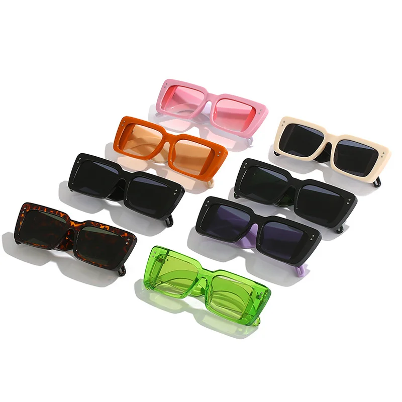 

Women Wide Glasses Legs Men Travel Shades Male Female Colorful Square Sunglasses UV400 Gafas Oculos Retro Brand Designer Luxury