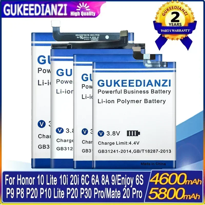 Аккумулятор для Huawei Ascend P9 P8 P20 P10 Lite/P20 P30Pro Mate 20 Pro Honor 10 Lite 10i 20i 6C 6A 8A 9/Enjoy 6S