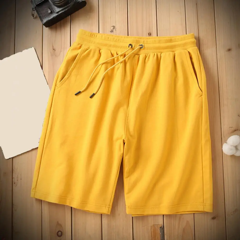 

Simple Sports Shorts Mid-Rise Quick-drying Oversized Solid Color Baggy Shorts Colorfast Summer Shorts Streetwear