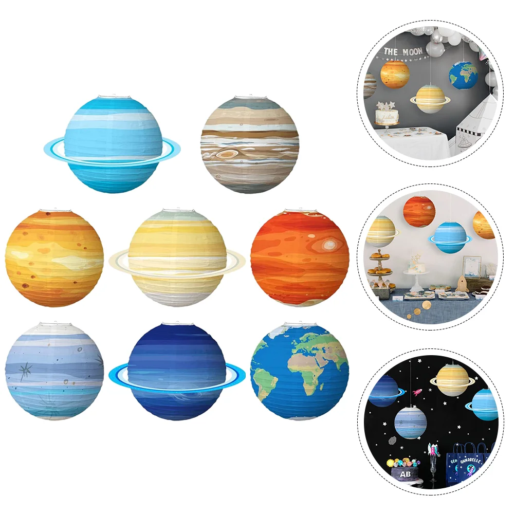 

Space Lanterns Party Decorations Paper Hanging Lantern Planets Themed Starry Classroomouter Theme System Decor Solar Supplies