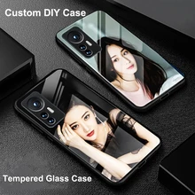 Tempered Glass Case for Xiaomi Mi 12T 12S Pro Ultra 12 M4 Redmi Note 11S 10S 10T 11i Lite 9T Mix 4 8T F3 Custom DIY Photo Cover
