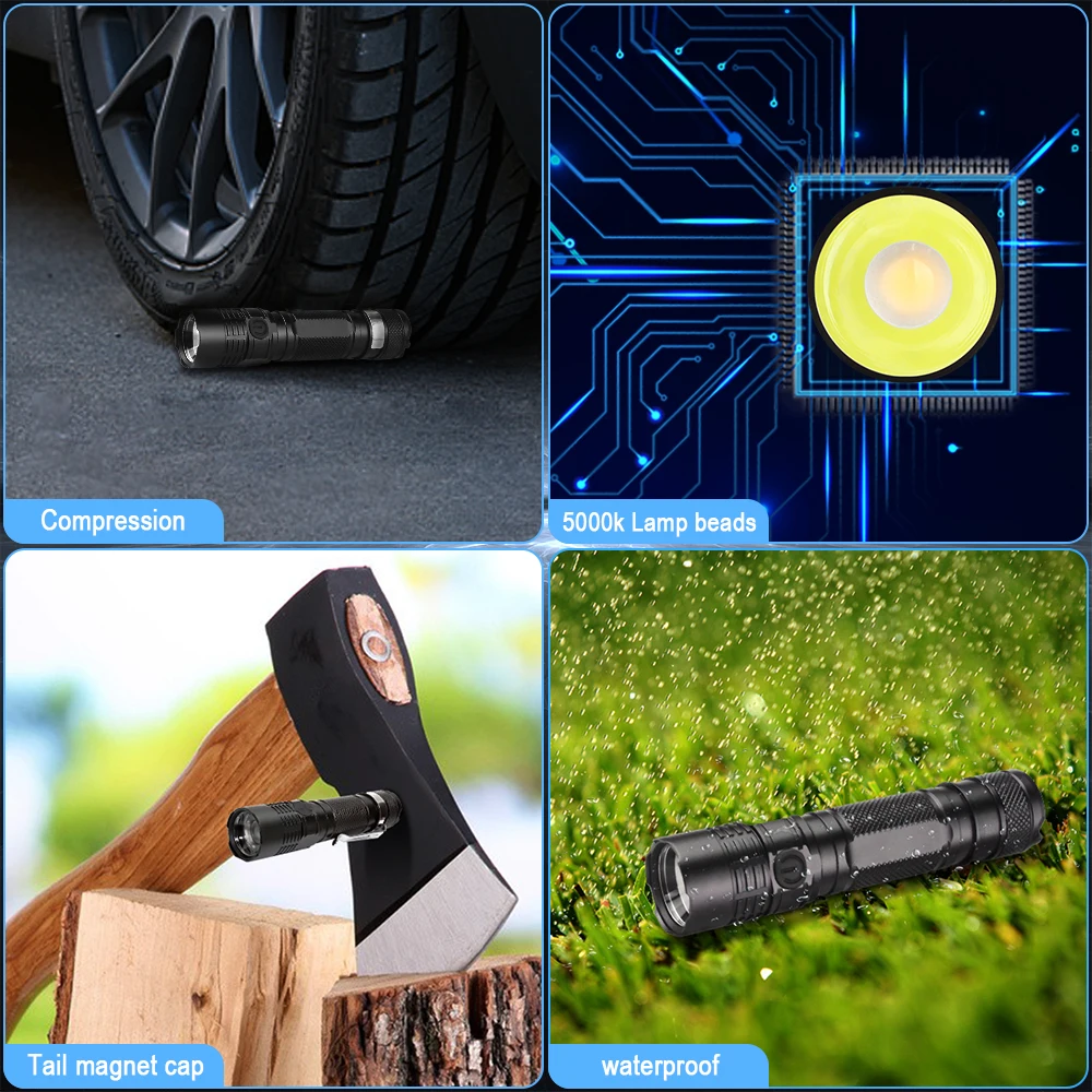 Фонарик S11C с фокусировкой 5000 лм LH351D 18650 K