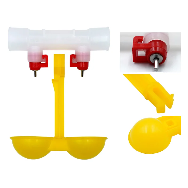 

Автоматическая миска для воды, 10/15/20 шт., кормушки перепелки для кормления цыплят, фонтан, двойные подвесные чашки, оборудование для цыплят, о...