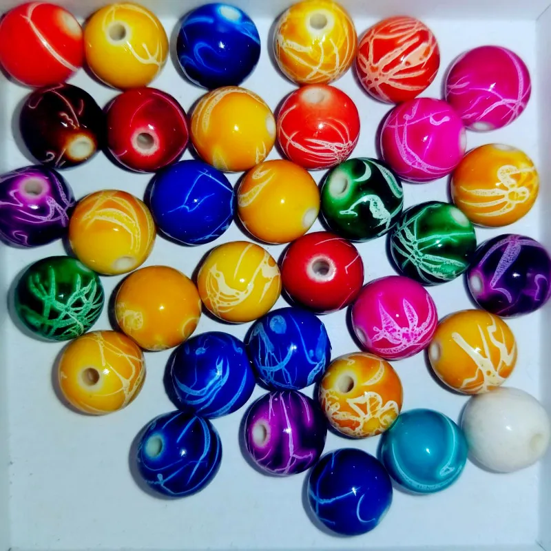 

New Starry Pattern Beads DIY Jewelry Necklace Bracelet Accessories Curtain Decoration Material 10mm * 30 Pieces