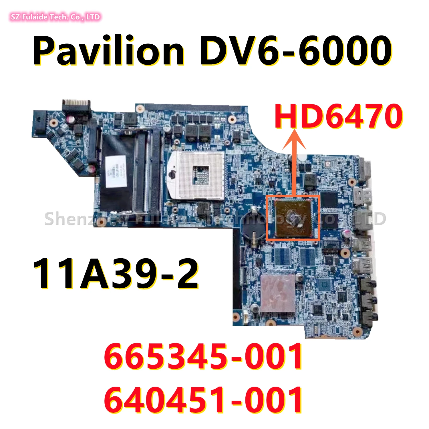 665345-001 640451-001 для HP Pavilion DV6T-6000 DV6-6000 материнская плата для ноутбука 11A39-2 с HD6470 512M GPU DDR3 100% протестирована ОК