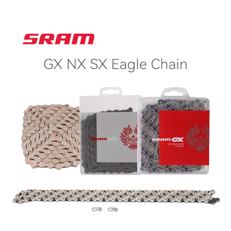 

SRAM GX NX SX EAGLE 1x12 12 Speed MTB Bicycle Bike Chain 114/122/126L Links with Power Lock Quick Link Bicycle Accessories