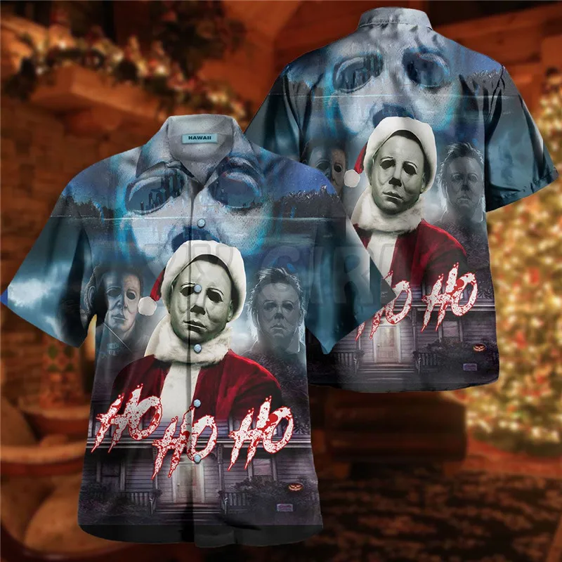 

Horror Halloween 3D All Over Printed Hawaiian Shirt Men's For Women's Harajuku Casual Shirt Unisex