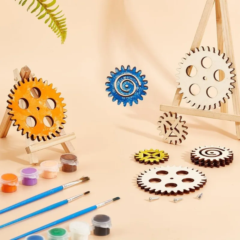 3 Комплекта Необработанных Деревянных Аксессуаров Для Проектов Diy С Винтами