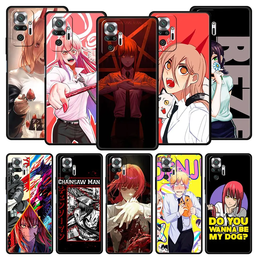 

Makima Chainsaw Man For Redmi 10C Case For Xiaomi Redmi Note 12 11 10 Pro Plus Soft Phone Case 10S 9S 9 9T 8T 9C 9A 8 8A 7 Cover