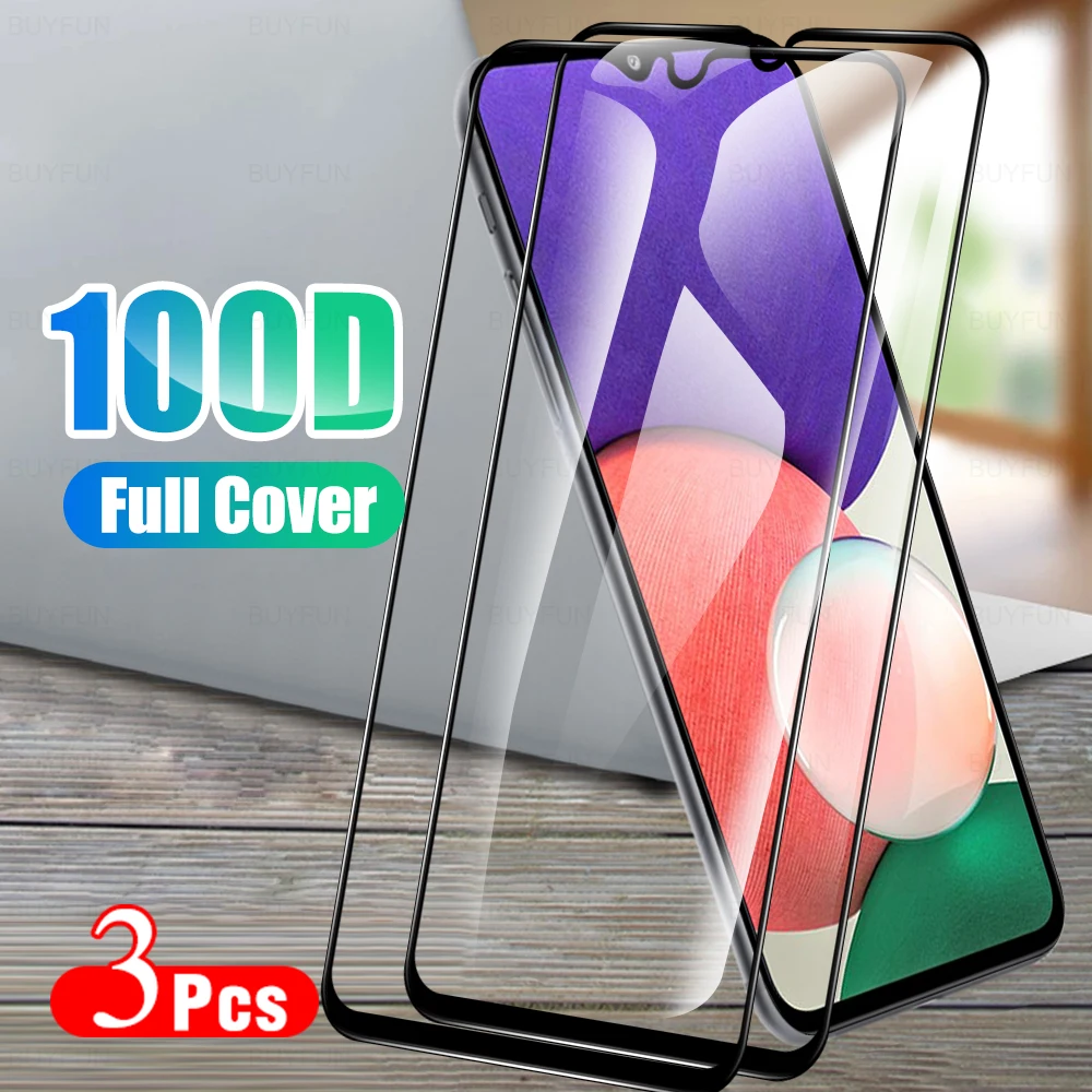 

Защитное стекло с полным покрытием для samsung a12, a13, a22, a22s, a32, a33, a52, 3 шт.
