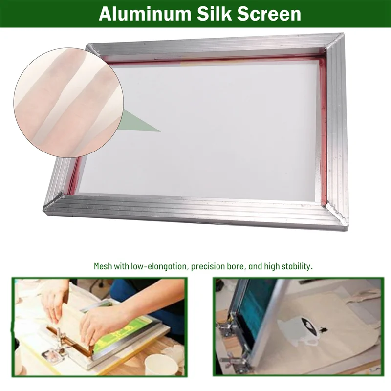 

6Pcs 14inchX10inch Aluminium Alloy Silk Screen Printing Frame W 110 White Mesh
