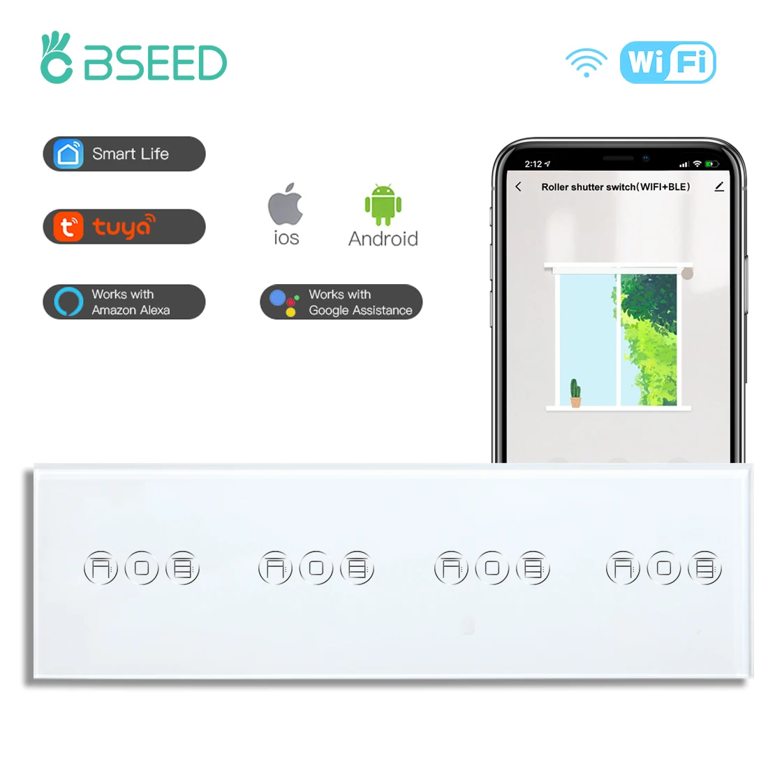 

Смарт-выключатель настенный с Wi-Fi и управлением через приложение